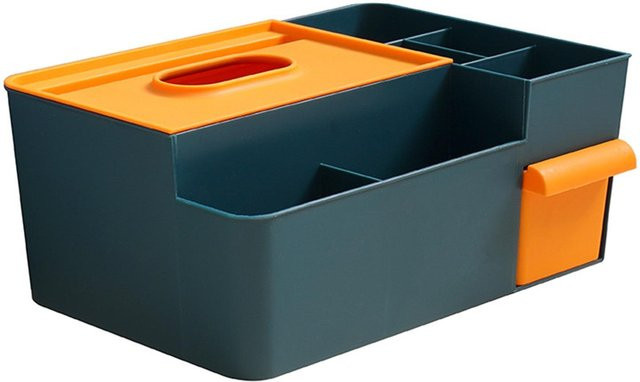 Dekorative Taschentuchboxabdeckung von OutsideWorld aus Kunststoff in Gelb/Grün - Bild 1