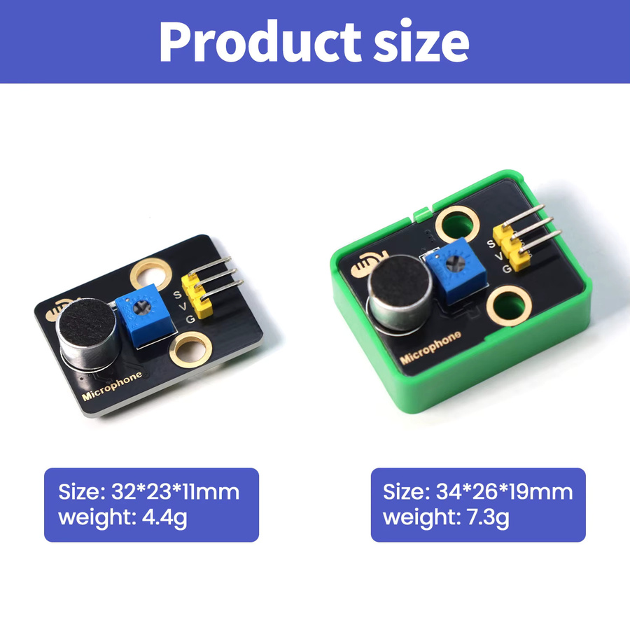Keyestudio Mikrofon-Soundsensor Audio-Erkennungssensormodul für Arduino und DIY-Projekte kompatibel mit Lego-Blöcken - Bild 6