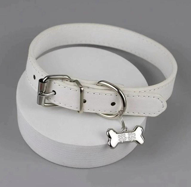 Halskette Leder, Herz, Punk, gray, Unisex - Bild 1