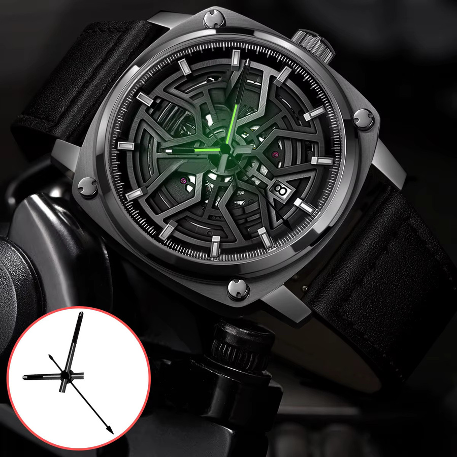 FancyWrist Uhrenzeiger VK63, Schwarz/Weiß, 6-Zeiger-Uhrennadelzubehör - Bild 4