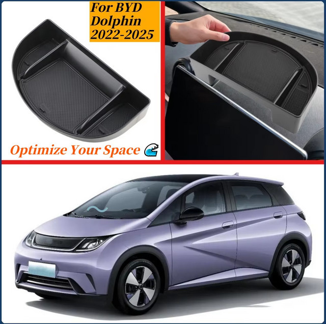 BYD Dolphin Dashboard Organizer Aufbewahrungsbox für Navigationsbildschirm Schwarz 2022-2025 - Bild 1