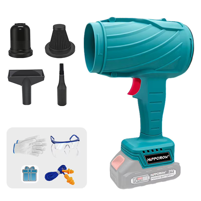 HIPPCRON 2-in-1 Kabelloser Elektrischer Luftbläser und Akku-Staubsauger mit 31000 RPM und 25m/s Luftgeschwindigkeit für Makita 21V Akku - Bild 7