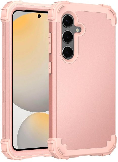Stoßfeste Hybrid-Schutzhülle aus PC und TPU für dein Samsung Galaxy S24 FE 5G in Pink - Bild 1
