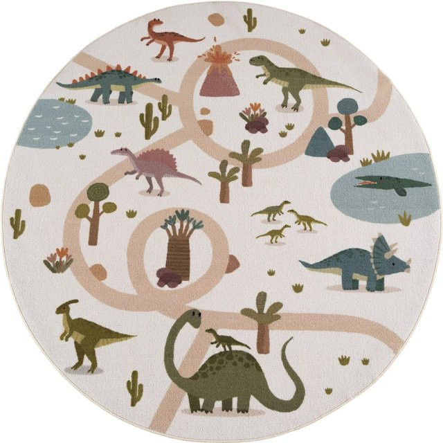 Ayyildiz Kinderteppich Coco 1131 Creme, rund, Durchmesser: 120 cm - Bild 1
