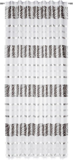 Modern Living Fertigvorhang Anita, Grau/Weiß/Transparent, gestreift, B: 140 cm, H: 245 cm - Bild 1