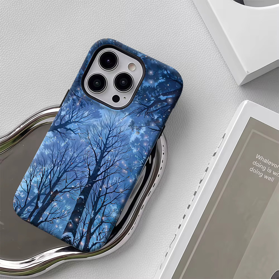Potdemiel Wald-Glow Handyhülle für iPhone 17 16 15 14 13 Pro Max Plus, magnetisch, Schneeweiß - Bild 4