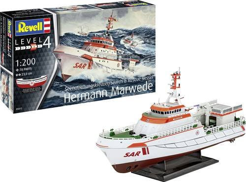 Revell Seenotkreuzer Hermann Marwede Schiffsmodell Bausatz 1:200 - Bild 1