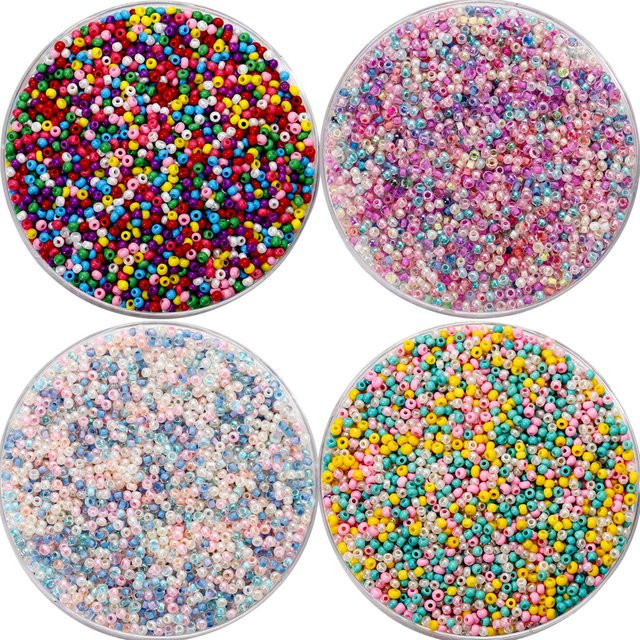 AGCFABS Charme Tschechische Glas Seed Spacer Perlen, Bunt, Unisex - Bild 1
