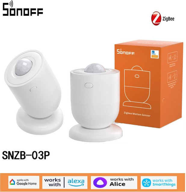 SONOFF SNZB-03P Zigbee Bewegungssensor mit Lichterkennung in Weiß für Smart Home Szenen via EWeLink App Alexa und Google Home - Bild 1