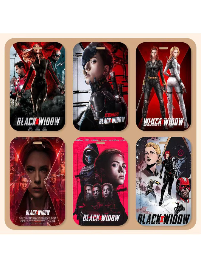 B-Black W-Widow Movie Lanyard-Kartenhalter, Ausweishalter mit Nackenband - Bild 6