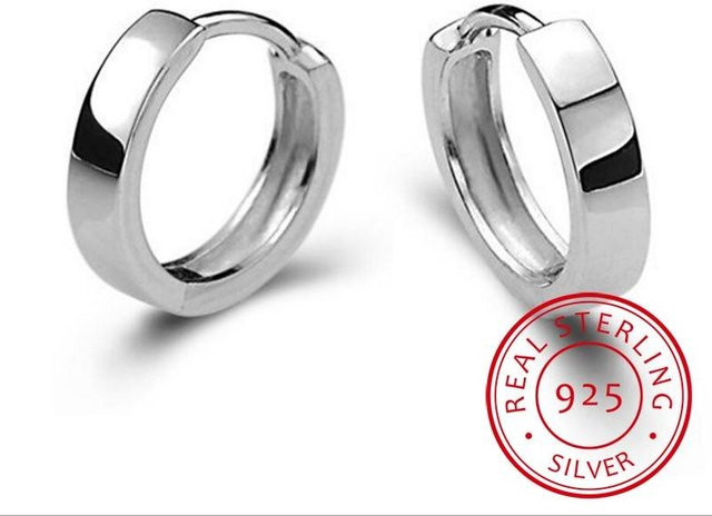 Creolen 925 Silber, Zirkonia, Damen, Kinder - Bild 1