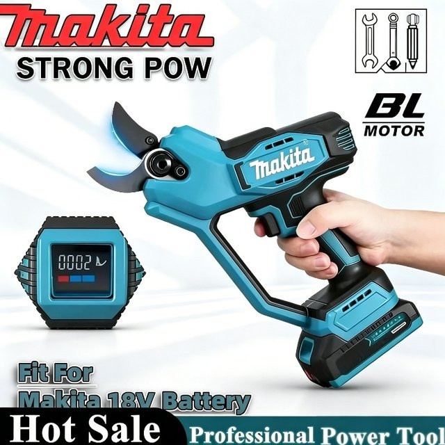 Makita kabellose Gartenschere mit bürstenlosem Motor in Blau für Profis - Bild 1