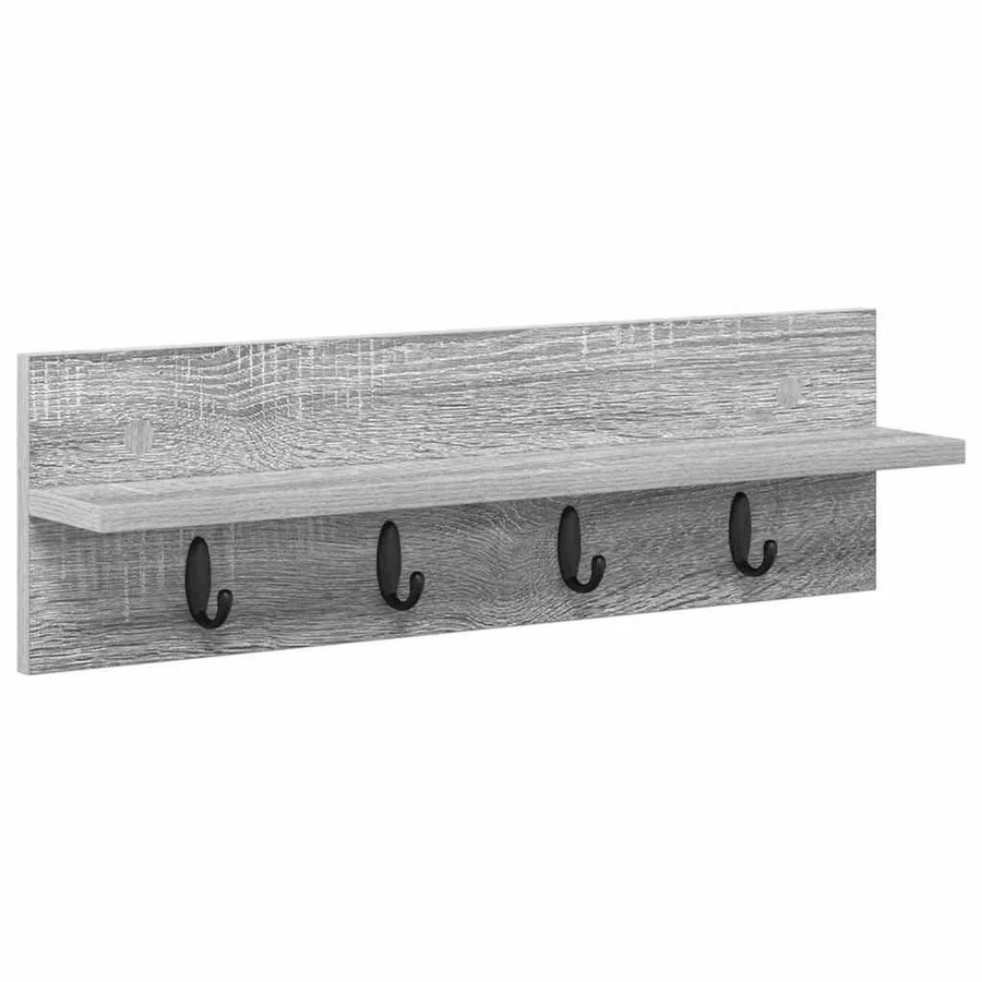 vidaXL Wandmontierter Nachttisch in Grau Sonoma, B/T/H: 60 x 10,5 x 18 cm - Bild 2