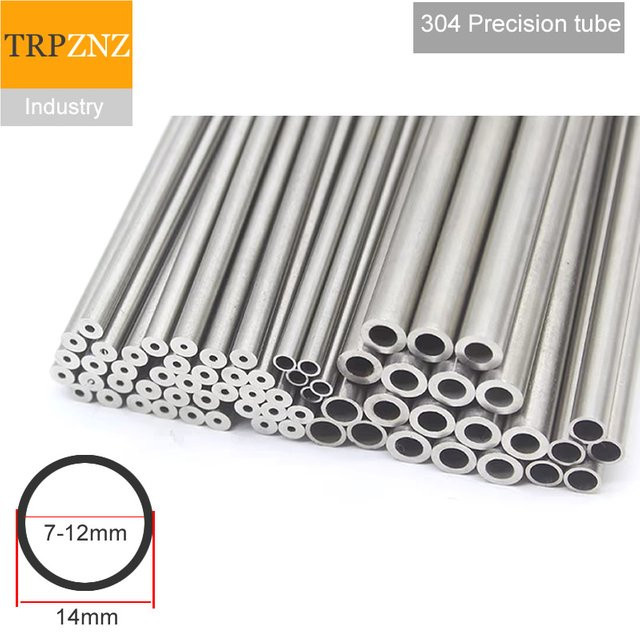 Präzisionsrohr aus 304 Edelstahl, silber, Außendurchmesser: 14,0 mm, Wandstärke: 1,4 mm, innen und außen poliert - Bild 1