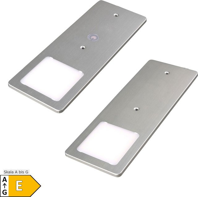 Kalb TooFlat LED Unterbauleuchten 2er Set Silber Warmweiß mit Touchdimmfunktion - Bild 1