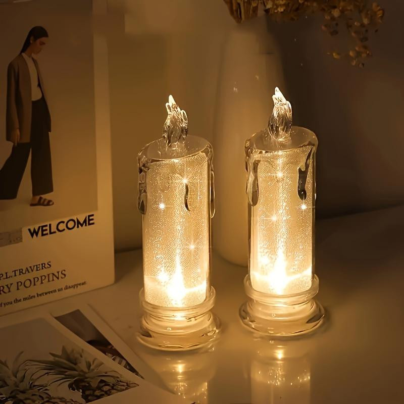Keep Health Care LED-Säulenkerze flammenlos aus Kunststoff für Weihnachten und Abendessen - Bild 2
