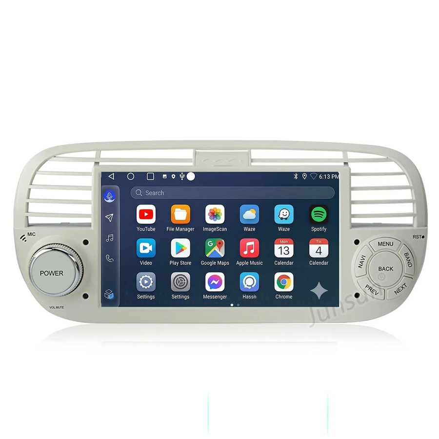 Junsun Autoradio für Fiat 500 (2007 bis 2015) mit GPS, Bluetooth und Wi-Fi - Bild 2