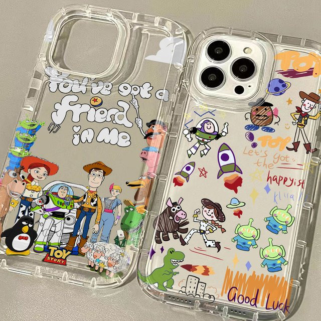 Disney Toy Story Handyhülle für iPhone 17 Air 16 16e 15 14 Plus 13 12 11 Pro Max X Xs XR 8 Transparente Sturzsichere Schutzhülle - Bild 1
