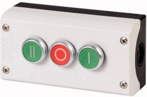 Eaton Drucktaster M22-I3-M1 in Grau, Aufbauvariante aus Kunststoff mit IP67 Schutzart - Bild 1