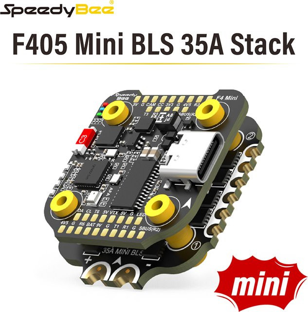 SpeedyBee F405 Mini Stack Flight Controller FC BLS 35A V2 3-6S 20x20 ESC in Schwarz - Bild 1