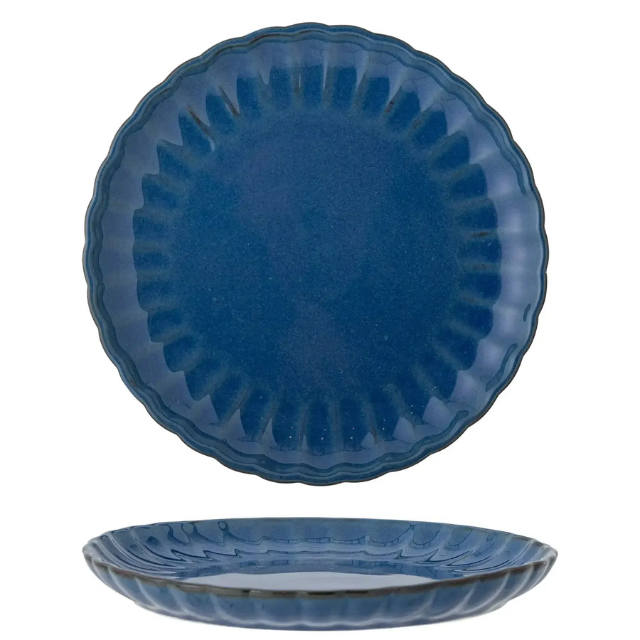 Bloomingville Keramikteller Latina Blau Durchmesser: 27 cm - Bild 1
