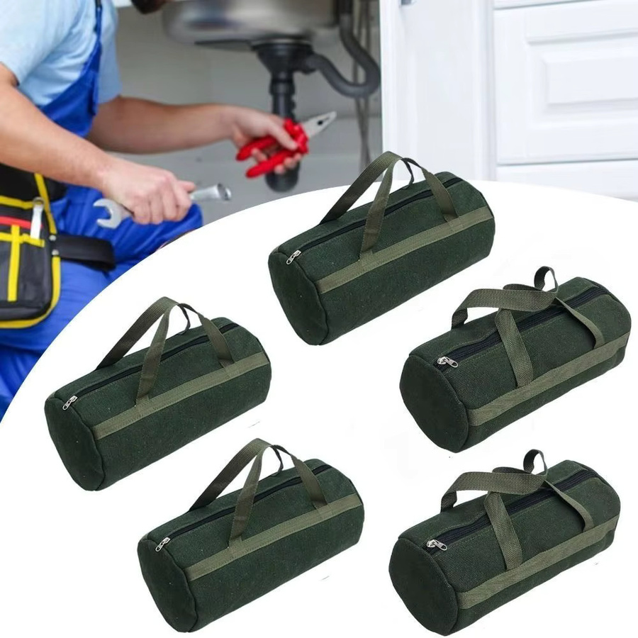 Robuste Canvas Werkzeugtasche in Grün für Hardware und Autoreparatur-Toolkits - Bild 2