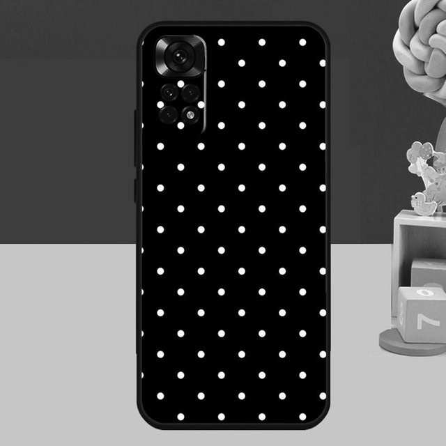 Xiaomi Handyhülle mit Punktemuster für Redmi Note 11 12 13 14 Pro 9 10 Pro 11S 12S 14C 10C 12C 13C in Schwarz - Bild 1