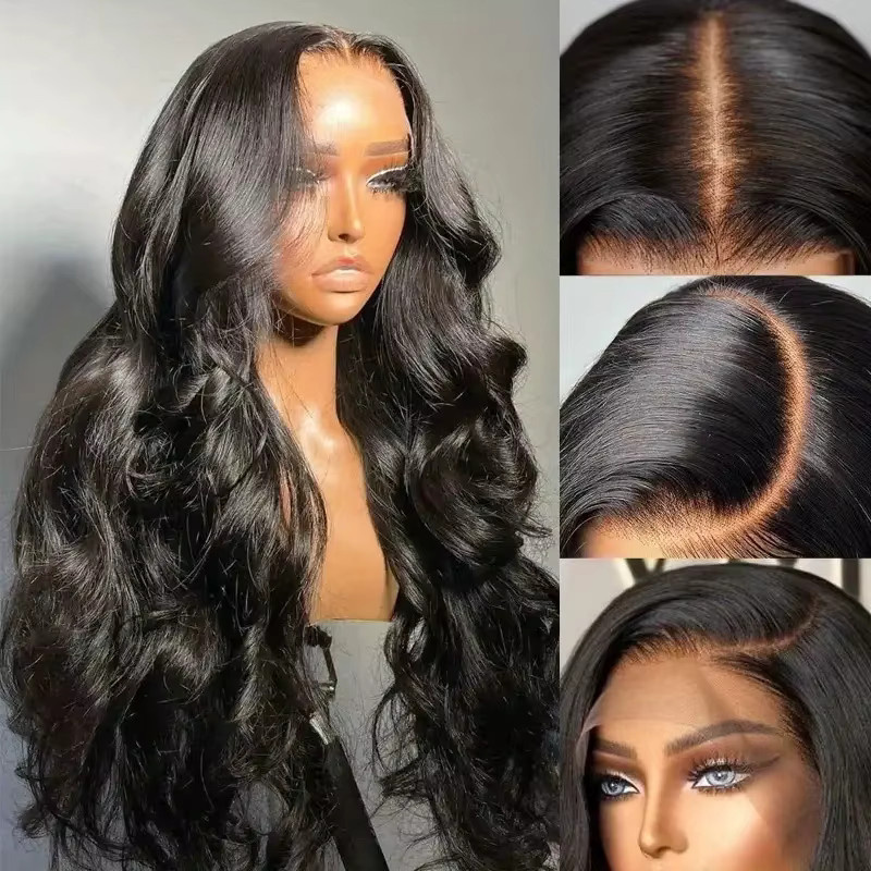 FIUMER Echthaar Perücke, Body Wave, 30 Zoll, 200 Dichte, Lace Frontal - Bild 3