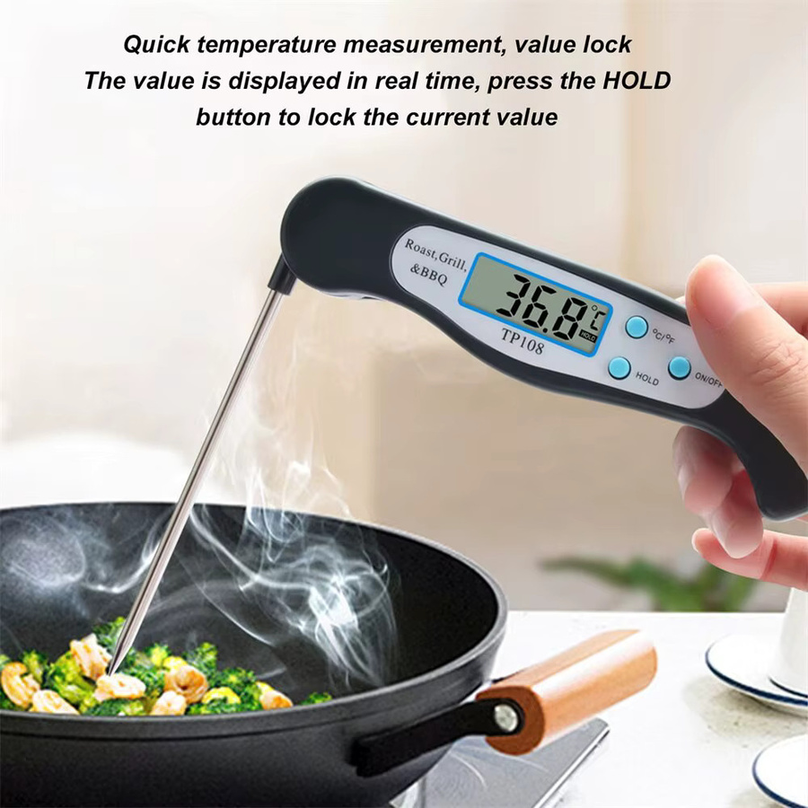 FEB.WIND Multi-Winkel-Fleischthermometer mit Sofortanzeige und klappbarer Sonde in Schwarz - Bild 3