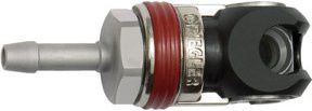 Riegler Schwenk-Sicherheitskupplung NW 6, ISO 6150 C aus Stahl in Silber, Tülle LW 8 - Bild 1