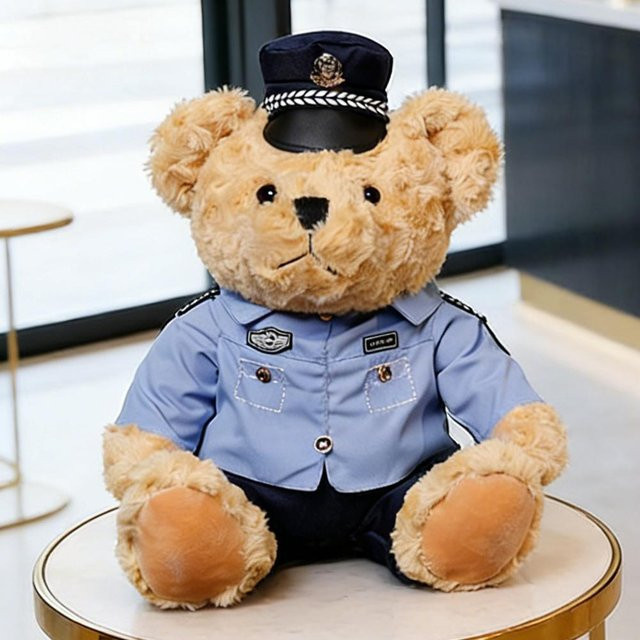 Pukeyue Polizeiuniform Teddybär Plüschtier, ab 14 Jahren - Bild 1