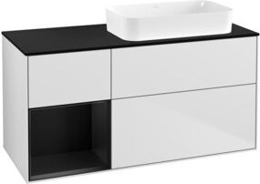V&B Waschtischunterschrank Finion mit Wandbeleuchtung, Farbe: Weiß lackiert, B/T/H: 120 x 60 x 60 cm - Bild 1