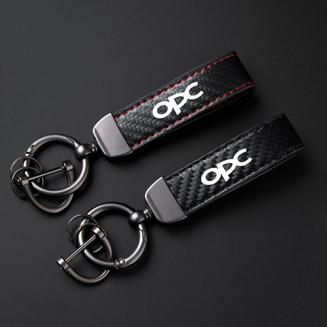 Schlüsselring Carbon Faser, Leder, Opel OPC LINE - Bild 1