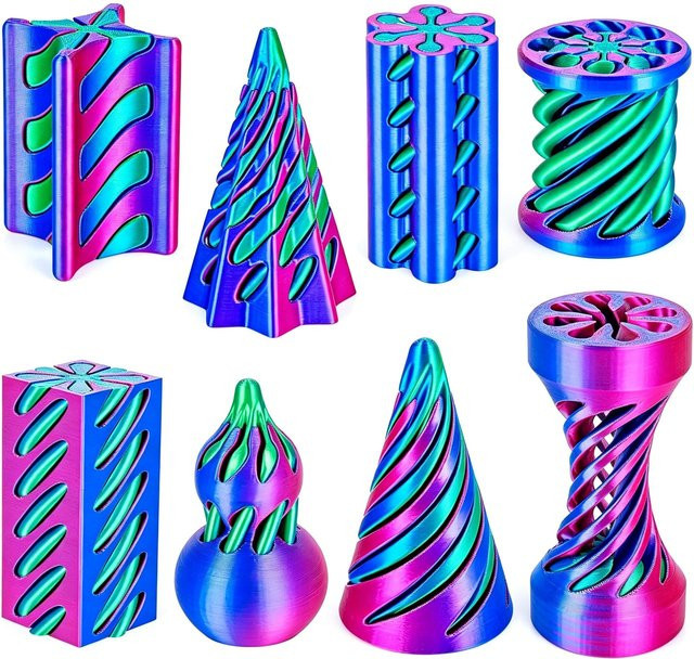 Binchi Outdoor Equipment Unmöglischer Kegel Spirale Pyramide, 4/8er Pack, 3D-gedruckte Fidgets - Bild 1