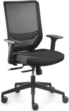 Dauphin Bürostuhl to-sync work mesh mit Synchronmechanik, Armlehnen und Netzrücken in Schwarz/Schwarz - Bild 1