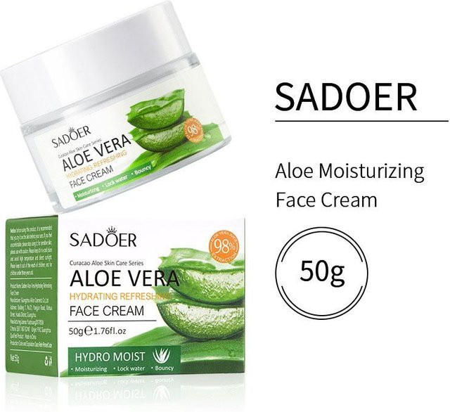 SADOER Aloe Vera Vitamin C Gesichtscreme, 50 ml, Unisex - Bild 1