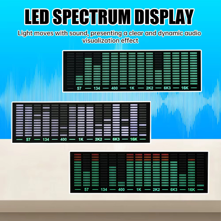 Ockkic LED Musik-Spektrum-Rhythmusbeleuchtung mit Sprachaktivierung, Mehrfarbig in Schwarz und Grün, USB Typ-C Anschluss für Spielzimmer und Kinderzimmer - Bild 2