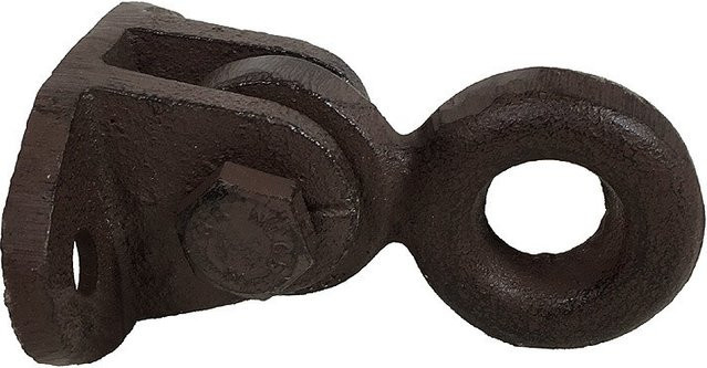 Mauerring Befestigungsring Anbindering Wandring aus Gusseisen im Antik-Stil in Braun - Bild 1