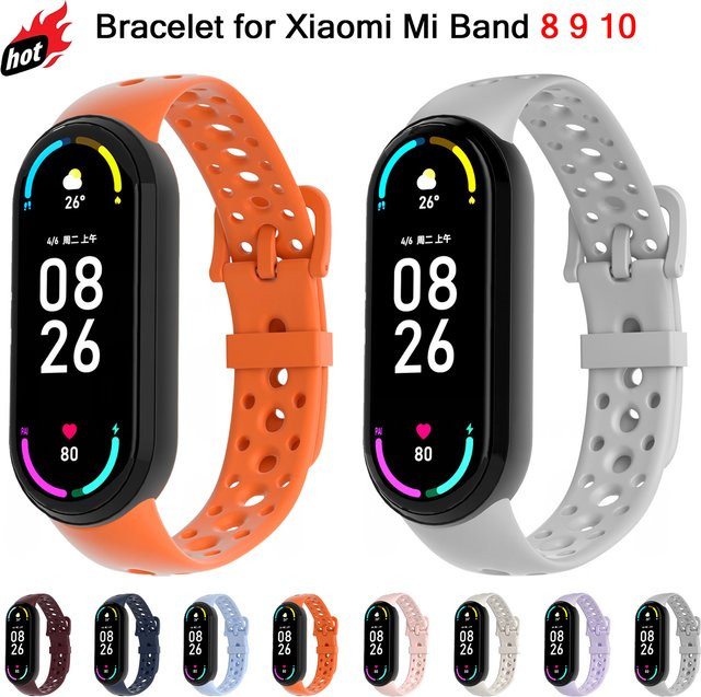 RWBANDS Uhrenarmband Silikon, Xiaomi Mi Band 10/9/8, Unisex - Bild 1