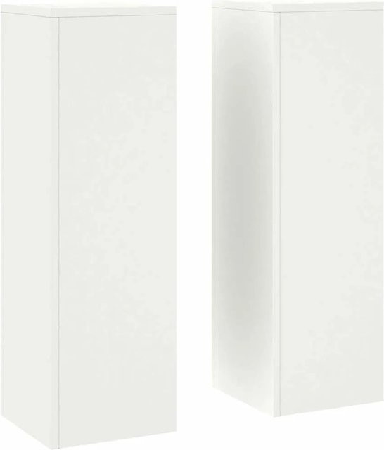 vidaXL Pflanzenständer aus Stahl, 2 Stück, Weiß, B/T/H: 24 x 24 x 75 cm - Bild 1