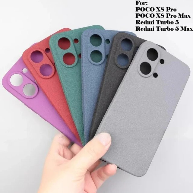 Xiaomi Sandstein Silikonhülle für Poco X8 Pro, Poco X8 Pro Max und Redmi Turbo 5 5Max, Schwarz, Ultradünn und Stoßfest mit Antirutsch-Funktion - Bild 1