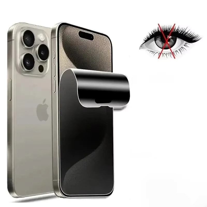 SFHOMIE Privatsphäre Anti-Peep Hydrogel Schutzfolie für iPhone 11 12 13 14 15 Pro Max Plus X XR XS Max, transparent - Bild 6