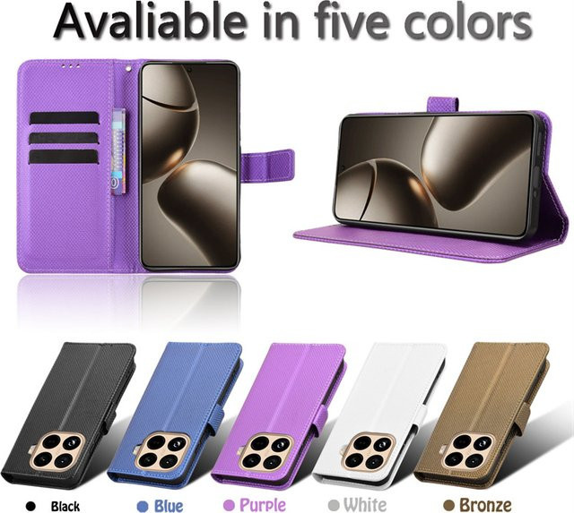 Magnetische Leder-Flip-Wallet-Hülle für Xiaomi 17T Pro 5G in Blau oder Schwarz - Bild 1