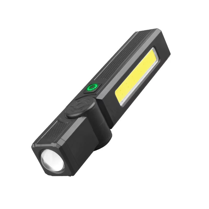 ESMARTER Multifunktionale USB-Taschenlampe mit Magnet und COB-LED, wasserdichtes Arbeitslicht in Schwarz - Bild 3