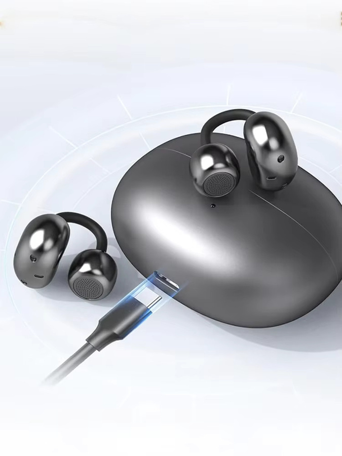UYUXIO XP7 Clip-On Bluetooth 5.4 Ohrhörer Schwarz, Wasserdichte kabellose Über-Ohr-Kopfhörer mit 72 Stunden Akkulaufzeit für Sport - Bild 6