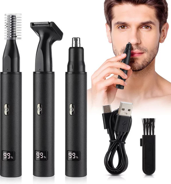 Ms.Dear 3-in-1 Elektrischer Nasen-Ohr-Haarschneider für Herren - Bild 1