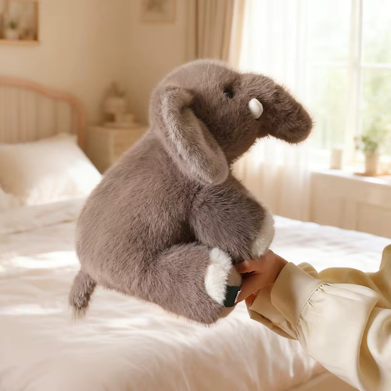 pangcangshu Liegender Elefant Plüschtier, Grau - Bild 4