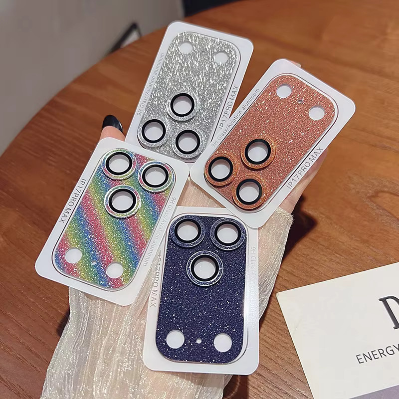 Glitzernder Kameralinsenschutz für iPhone 17 Pro Max in Multicolour als kratzfeste Schutzfolie für deine Handykamera - Bild 3