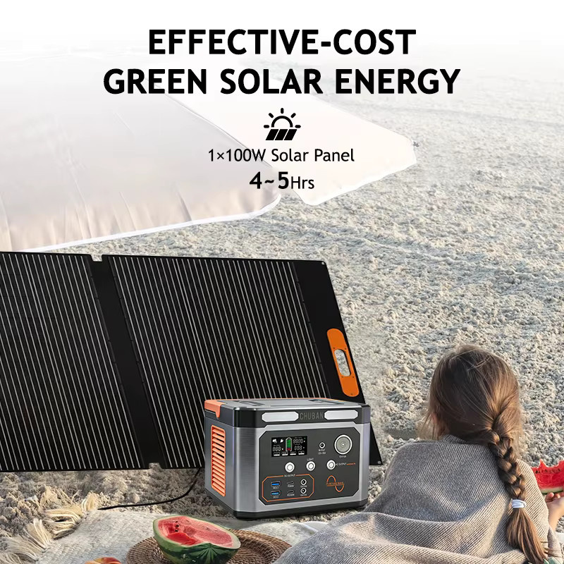 CHUBAN Tragbare Powerstation 600W Generator mit 320Wh Kapazität und AC-Anschluss für Camping, Wohnmobil und Outdoor - Bild 4