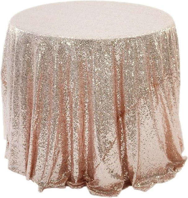ILVISEST Pailletten Tischdecke Rund Fuchsia Glitzernd Durchmesser: 60 cm - Bild 1